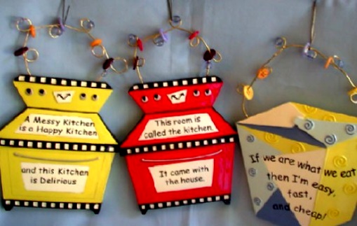 Whimsical  KITCHEN Wall Plaques  *Special $2.65